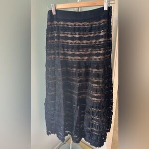 Max Studio Black Lace Maxi Skirt